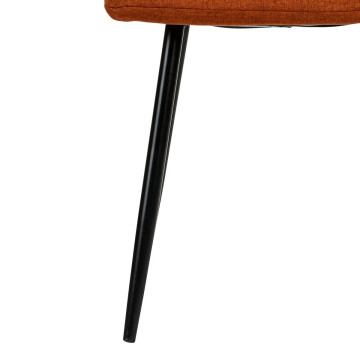 Chaise tissu Sirac ambre pieds métal Atmosphera - Le Dépôt Bailleul