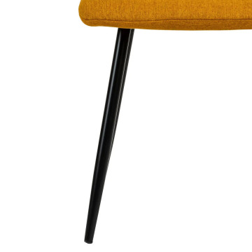 Chaise tissu Sirac ocre pieds métal Atmosphera - Le Dépôt Bailleul