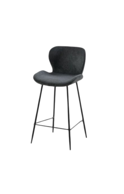 Tabouret de bar tissu gris...