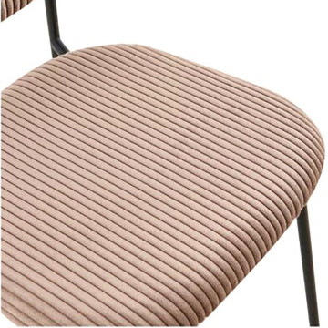 Tabouret de bar style écolier velours côtelé beige - Le Dépôt Bailleul