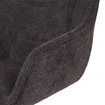 Chaise pivotante 360° anthracite pieds métal - Le Dépôt Bailleul