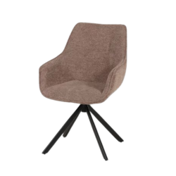 Chaise pivotante 360° beige pieds métal - Le Dépôt Bailleul