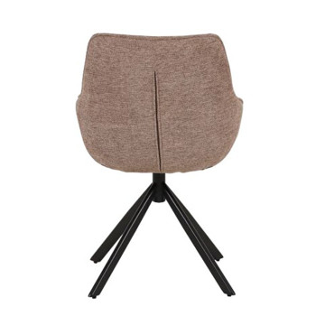 Chaise pivotante 360° beige pieds métal - Le Dépôt Bailleul
