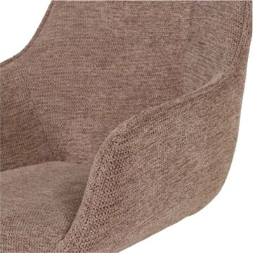 Chaise pivotante 360° beige pieds métal - Le Dépôt Bailleul