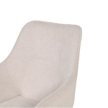 Chaise pivotante 360° blanc pieds métal - Le Dépôt Bailleul