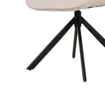 Chaise pivotante 360° blanc pieds métal - Le Dépôt Bailleul