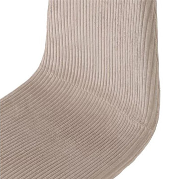 Chaise velours côtelé beige pieds métal noir - Le Dépôt Bailleul