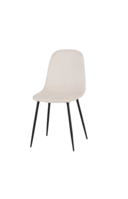 Chaise velours côtelé blanc...