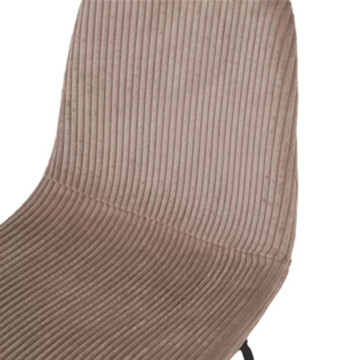 Chaise velours côtelé chocolat pieds métal noir - Le Dépôt Bailleul