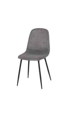 Chaise velours côtelé gris...