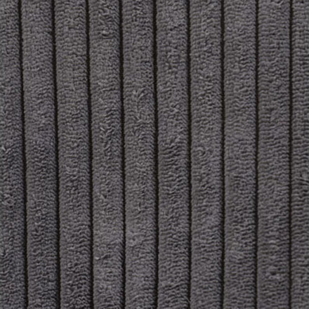 Chaise velours côtelé gris foncé pieds métal noir - Le Dépôt Bailleul
