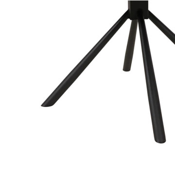 Chaise pivotante 360° tissu gris clair pieds métal noir - Le Dépôt Bailleul