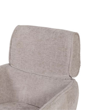 Chaise pivotante 360° tissu gris clair pieds métal noir - Le Dépôt Bailleul