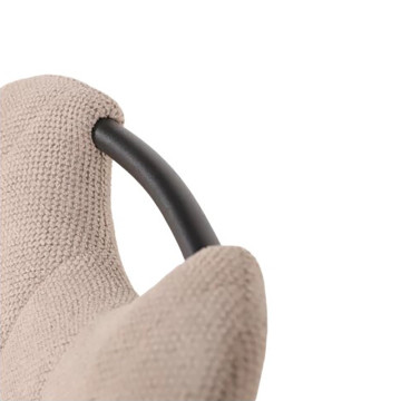 Chaise avec poignée tissu beige pieds métal - Le Dépôt Bailleul