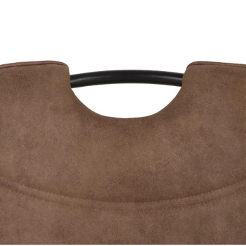 Chaise simili marron avec poignée pieds métal noir - Le Dépôt Bailleul