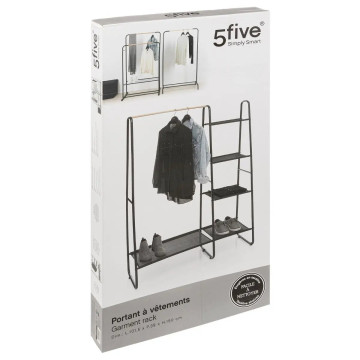 Portant à vêtements métal avec étagères Artemis 5five - Le Dépôt Bailleul