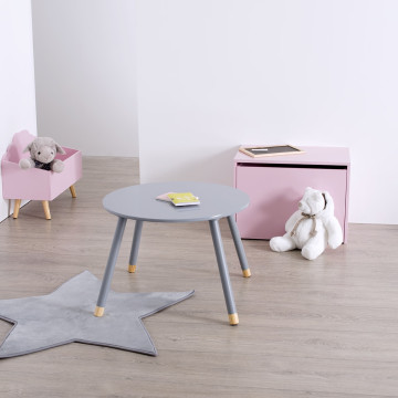 Table d'appoint pour enfant grise Atmosphéra - Le Dépôt Bailleul