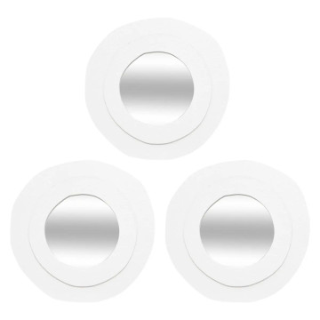 Lot de 3 miroirs ronds D25 Emily blanc Atmosphera - Le Dépôt Bailleul