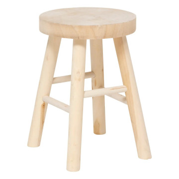 Tabouret d'appoint Nyaz D28 bois naturel Atmosphera - Le Dépôt Bailleul