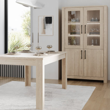 Vitrine 2+2 portes naturel clair Genève - Le Dépôt Bailleul