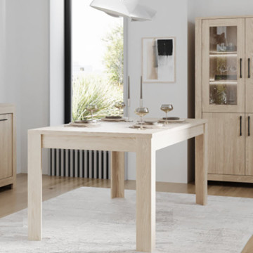 Table à manger 180 x 90 cm naturel clair Genève - Le Dépôt Bailleul