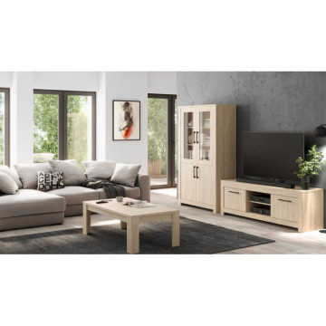 Table basse 126 x 42 cm naturel clair Genève - Le Dépôt Bailleul