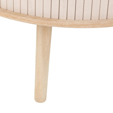 Table basse rond D60 portes coulissantes beige Atmosphera - Le Dépôt Bailleul