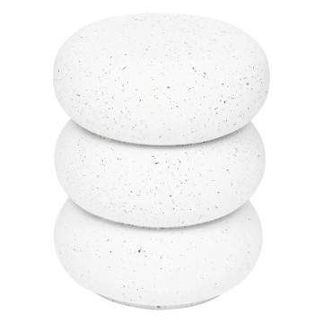 Table à café totem Stonento magnésie blanc Atmosphera - Le Dépôt Bailleul