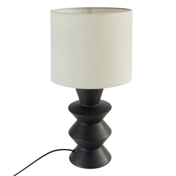 Lampe à poser Yulia 40 cm céramique noir Atmosphera - Le Dépôt Bailleul