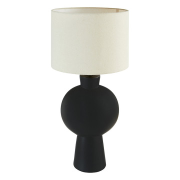 Lampe à poser Yulia 59 cm céramique noir Atmosphera - Le Dépôt Bailleul