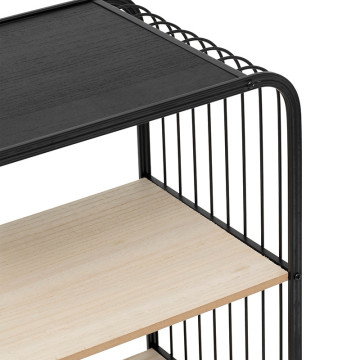 Étagère à roulettes 3 niveaux métal et bois 5five- Le Dépôt Bailleul