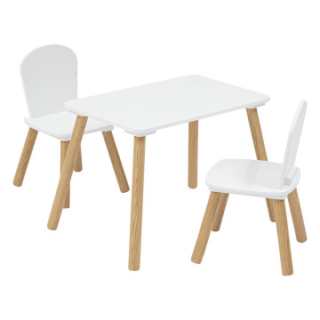 Ensemble table + 2 chaises pour enfant Alex blanc Atmosphera - Le Dépôt Bailleul