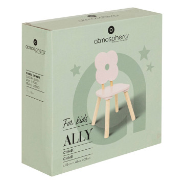 Chaise enfant Douceur fleur rose Atmosphera - Le Dépôt Bailleul