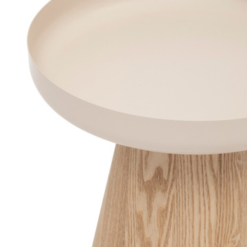 Table à café D40 Hercyna beige métal et bois Atmosphera - Le Dépôt Bailleul