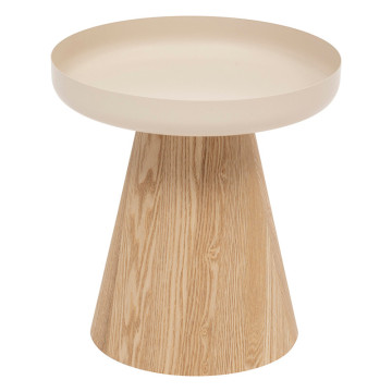 Table à café D40 Hercyna beige métal et bois Atmosphera - Le Dépôt Bailleul