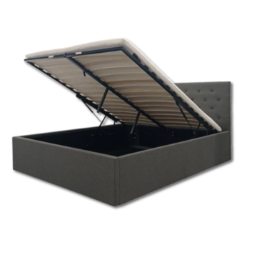 Lit coffre 160 x 200 cm Chester gris anthracite - Le Dépôt Bailleul