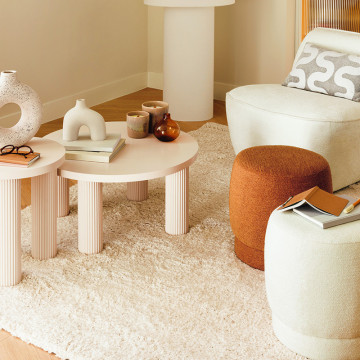 Table basse D70 crème Tella Atmosphera - Le Dépôt Bailleul