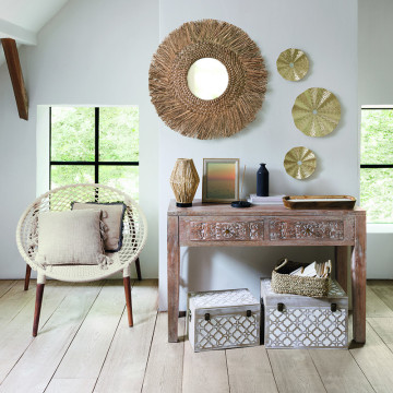 Miroir rond 80 cm en roseau Ael Atmosphera - Le Dépôt Bailleul