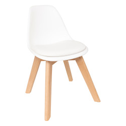 Chaise enfant mini Baya blanc Atmosphera - Le Dépôt Bailleul