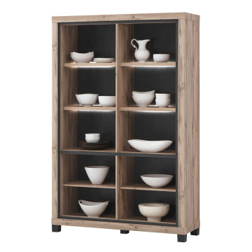 Vitrine avec éclairage 2+2 portes Elégance - Le Dépôt Bailleul