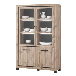 Vitrine avec éclairage 2+2 portes Elégance - Le Dépôt Bailleul
