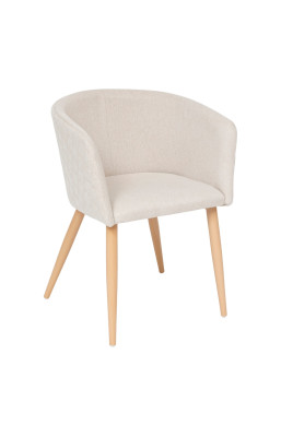 Fauteuil repas tissu beige...