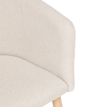 Fauteuil repas tissu beige Marlo Atmosphera - Le Dépôt Bailleul