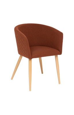 Fauteuil repas tissu ambre...