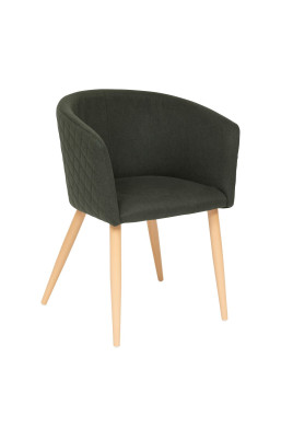 Fauteuil repas tissu vert...