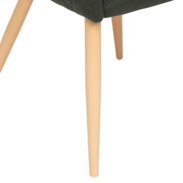 Fauteuil repas tissu vert cèdre Marlo Atmosphera - Le Dépôt Bailleul