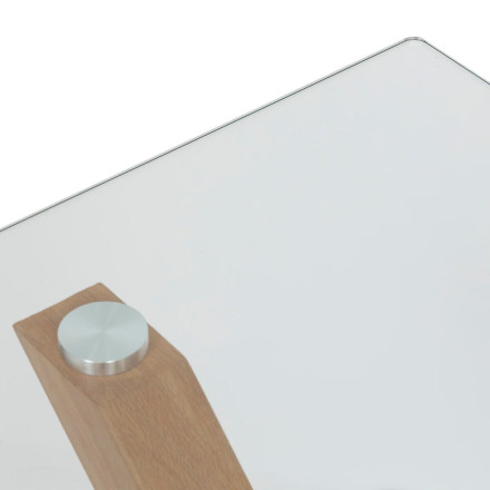 Table à manger 180 x 90 cm verre et métal Jorel Atmosphera - Le Dépôt Bailleul