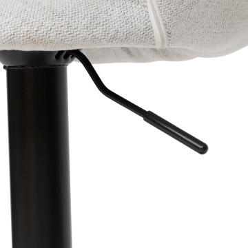 Tabouret de bar ajustable Sasha tissu gris clair Atmosphera - Le Dépôt Bailleul
