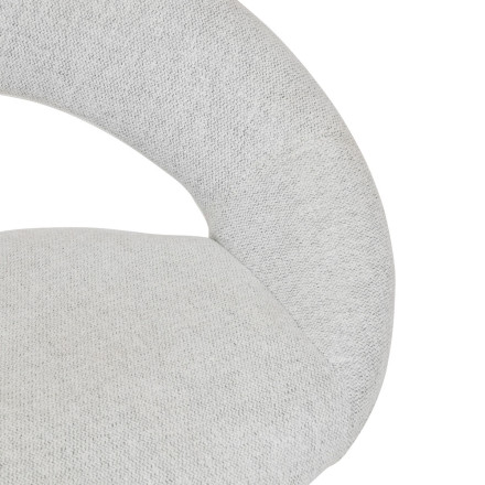 Tabouret de bar ajustable Sasha tissu gris clair Atmosphera - Le Dépôt Bailleul