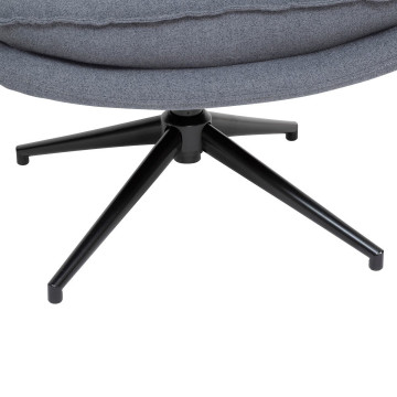 Fauteuil bas pivotant Harper gris Atmosphera - Le Dépôt Bailleul